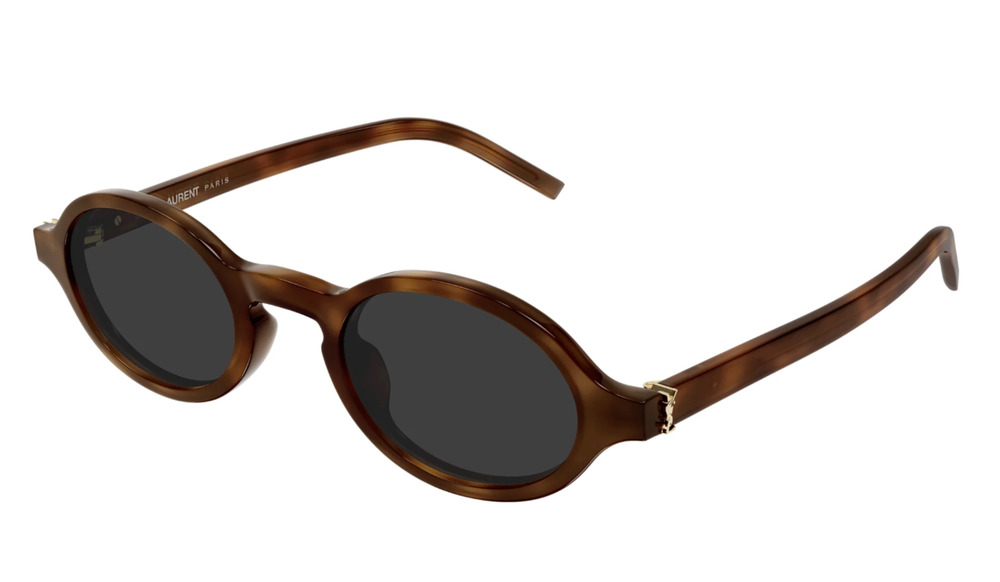 Saint Laurent SL M161 Oval Sunglasses in Havana Brown $495